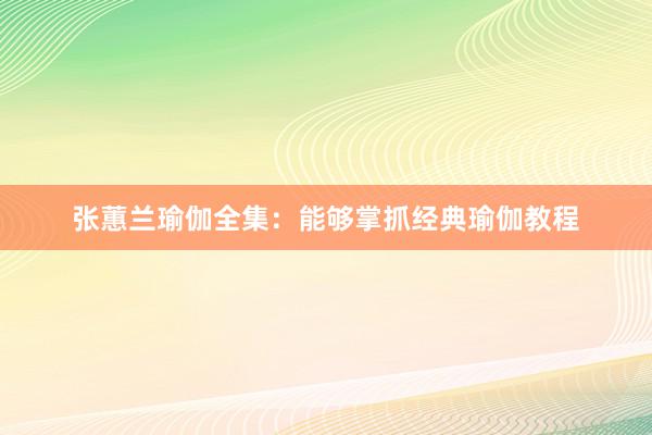 张蕙兰瑜伽全集：能够掌抓经典瑜伽教程
