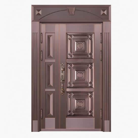 别墅纯铜子母门