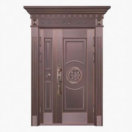 别墅纯铜子母门