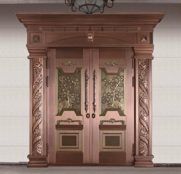 龙纹柱别墅门