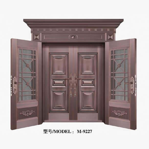 别墅纱网纯铜大门